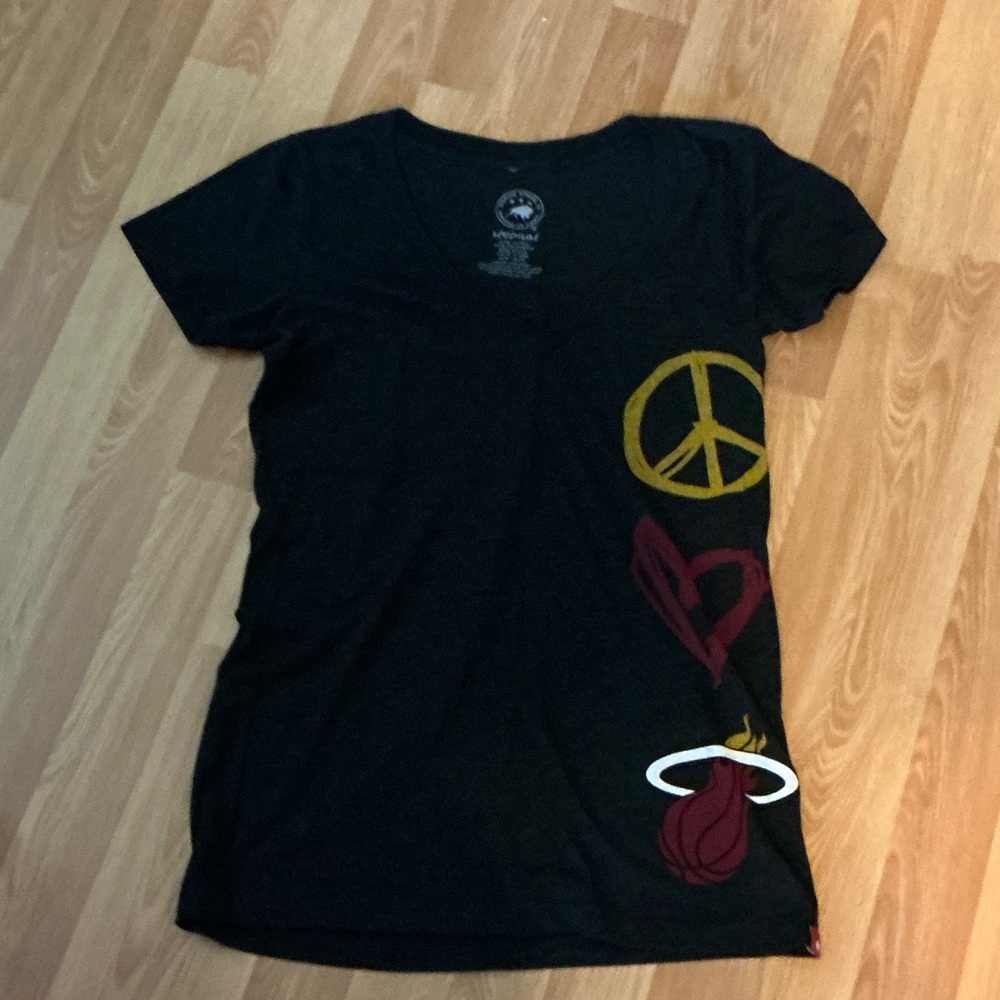 Peace and Love Black Short Sleeve Tee